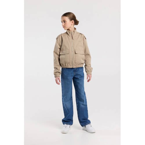 America Today bomberjack bruin Jas Meisjes Polyester Opstaande kraag Effen - maat 146/152 afbeelding