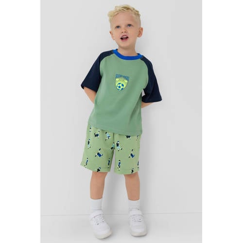s.Oliver regular waist sweatshort groen All over print - maat 122 afbeelding