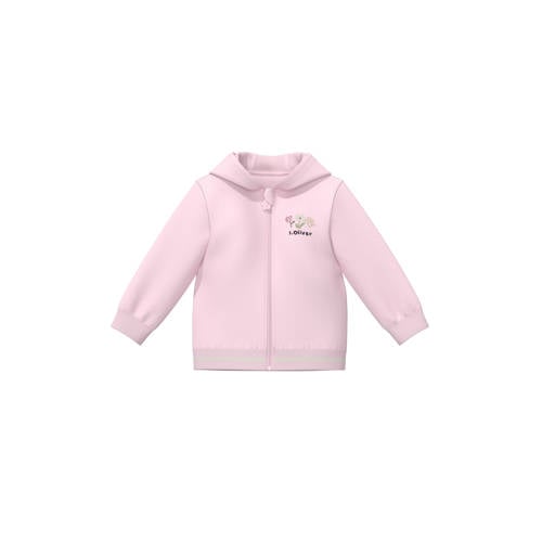 s.Oliver sweatvest Roze Printopdruk