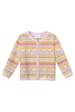 vest roze gebreid