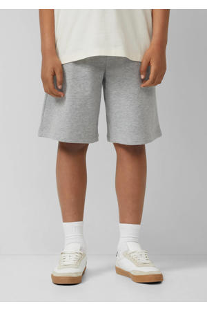 regular waist sweatshort lichtgrijs