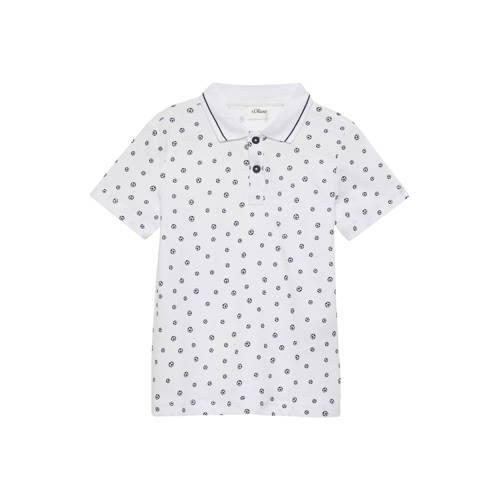 s.Oliver polo wit Jongens Katoen Polokraag All over print - maat 92/98 afbeelding