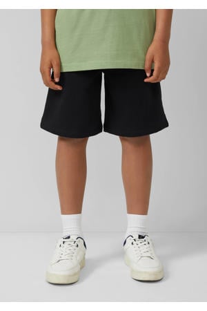 regular waist sweatshort zwart