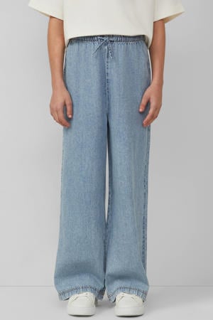 high waist regular fit jeans light blue denim