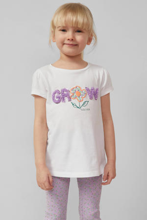 T-shirt wit met pailletten