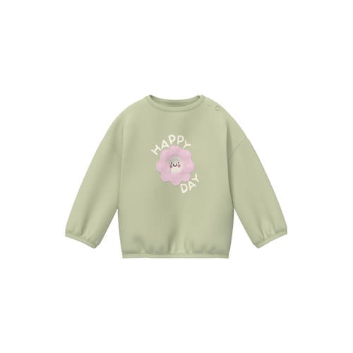 s.Oliver sweater lichtgroen Printopdruk - maat 74 | Sweater van s.Oliver afbeelding