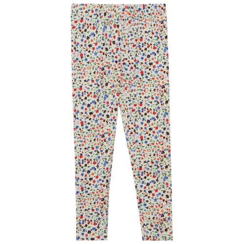 s.Oliver slim gebloemde legging ecru Meisjes Stretchkatoen Bloemen - maat 98 afbeelding