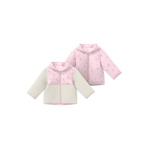 s.Oliver reversible jas lichtroze Jongens/Meisjes Polyester Capuchon Meerkleurig - maat 68 afbeelding