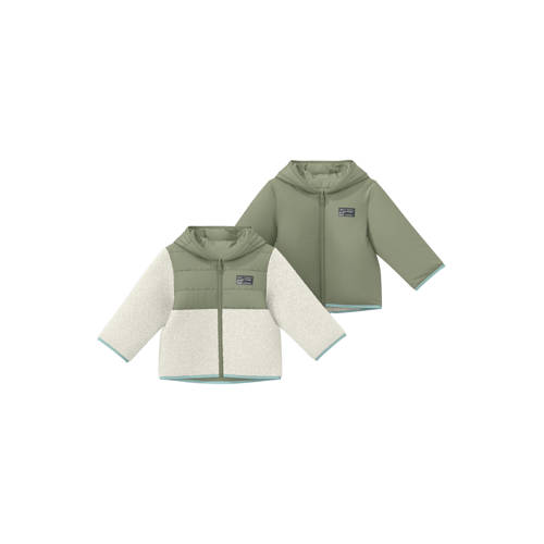 s.Oliver reversible jas kaki Groen Jongens/Meisjes Polyester Capuchon Meerkleurig - maat 68 afbeelding