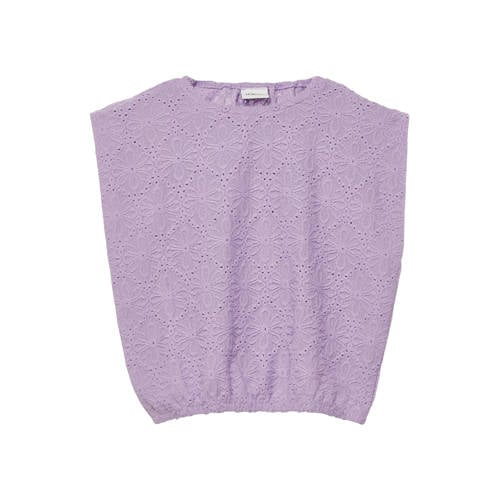 s.Oliver mouwloze top lila Paars Meisjes Polyester Ronde hals Effen