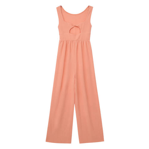 s.Oliver jumpsuit oranje Meisjes Polyester Ronde hals Effen - maat 176 afbeelding