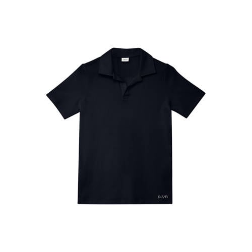 s.Oliver polo donkerblauw Jongens Stretchkatoen Klassieke kraag Effen