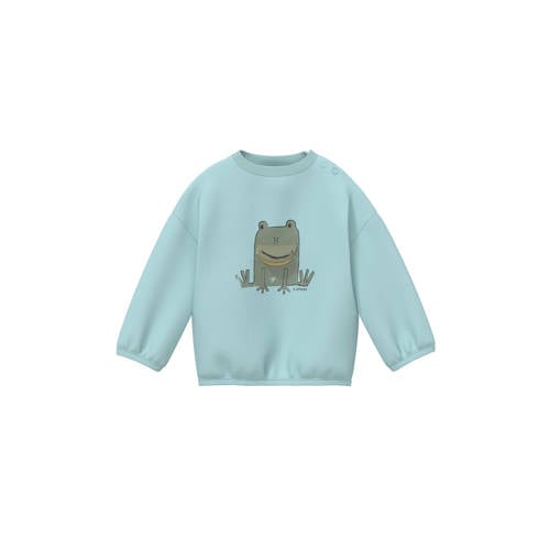 s.Oliver sweater blauw Printopdruk