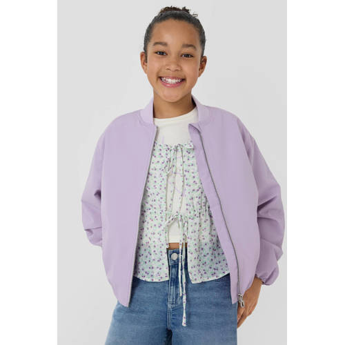 s.Oliver bomberjack lila Jas Paars Meisjes Polyester Ronde hals Effen - maat 134/140 afbeelding