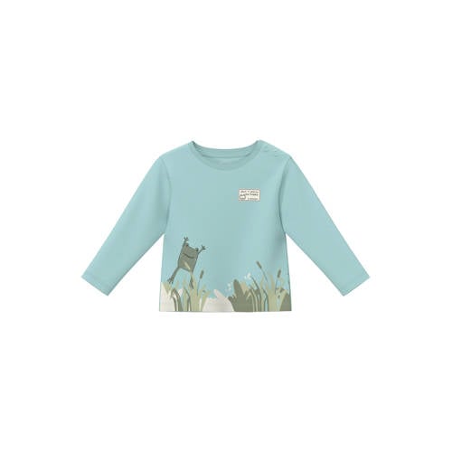 s.Oliver longsleeve lichtblauw Jongens Katoen Ronde hals Printopdruk - maat 80 afbeelding