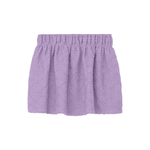 s.Oliver gebloemde A-lijn rok ajour lila Paars Meisjes Polyester Bloemen - maat 170/176 afbeelding