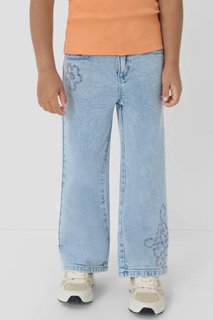 high waist regular fit jeans light blue denim