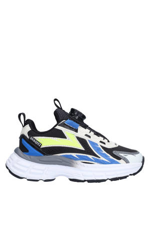 chunky sneakers zwart/blauw/geel