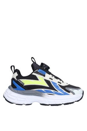 chunky sneakers zwart/blauw/geel