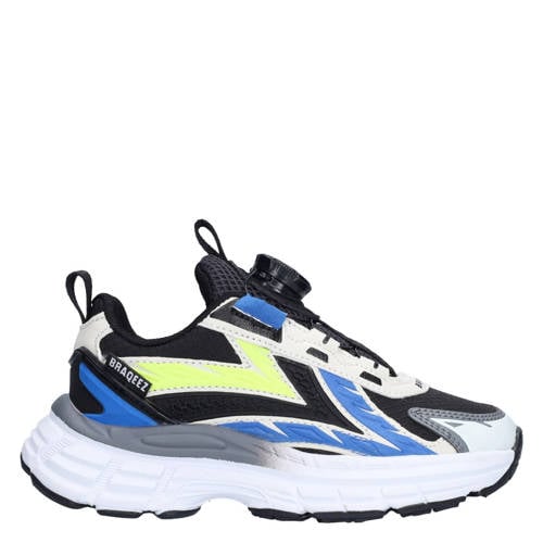 Braqeez chunky sneakers zwart/blauw/geel Jongens Imitatieleer - maat 30 afbeelding