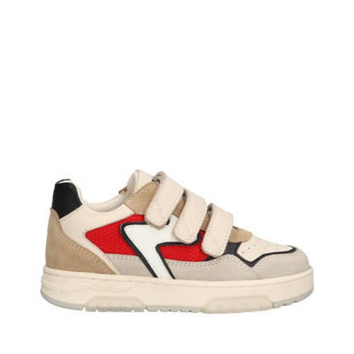 Braqeez leren sneakers beige/rood Jongens Leer - maat 34 afbeelding
