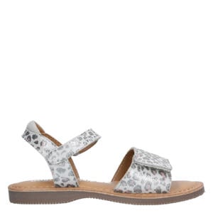 leren sandalen zilver