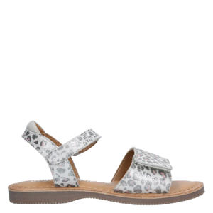 leren sandalen zilver