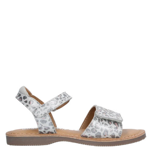 Braqeez leren sandalen zilver Meisjes Leer Panterprint - maat 30 afbeelding