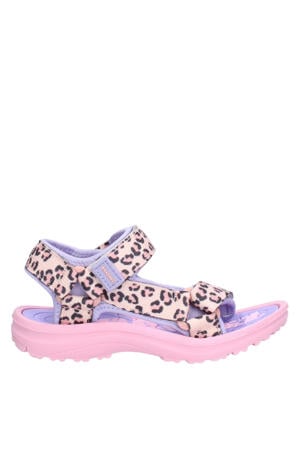 sandalen met panterprint roze