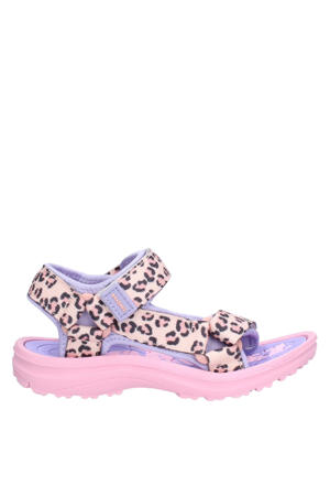 sandalen met panterprint roze