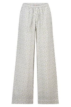 pyjamabroek ecru/blauw