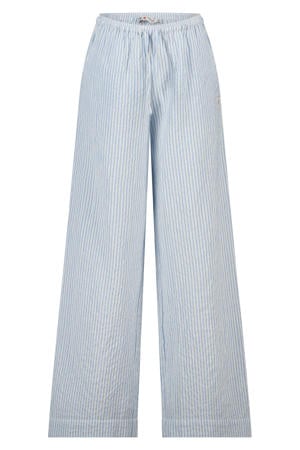 pyjamabroek gestreept blauw/wit