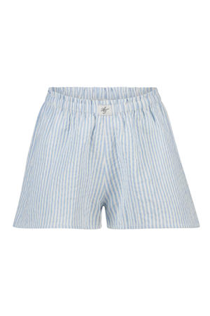 pyjamashort blauw/wit