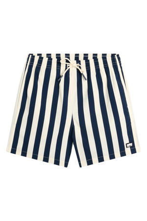 zwemboxer donkerblauw/wit