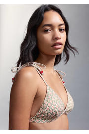 thumbnail: MANGO TEEN triangel bikini all over print kaki