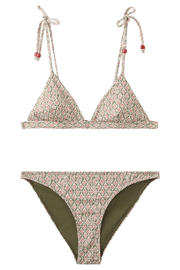 thumbnail: MANGO TEEN triangel bikini all over print kaki