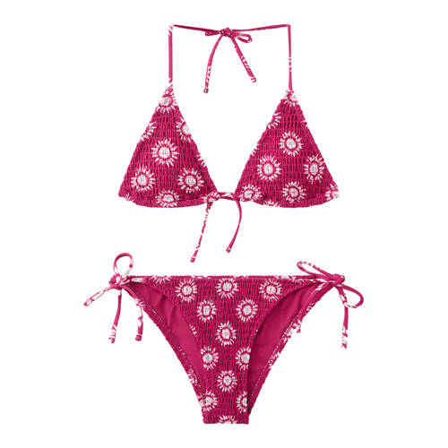 MANGO TEEN halter bikini roze Meisjes Polyester All over print - maat 172(L) afbeelding