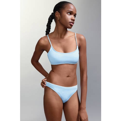 MANGO TEEN halter bikini lichtblauw Meisjes Polyester - maat 158(XS) afbeelding