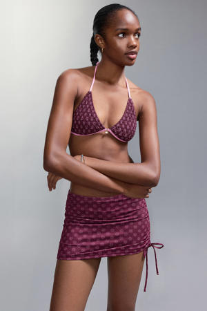 halter bikini donkerpaars/roze
