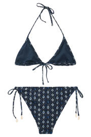 thumbnail: MANGO TEEN halter bikini all over print donkerblauw