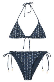 thumbnail: MANGO TEEN halter bikini all over print donkerblauw
