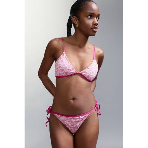 MANGO TEEN crop bikini roze Meisjes Polyamide All over print - maat 158(XS) afbeelding