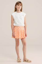 thumbnail: WE Fashion korte ballonrok met stippen - oranje