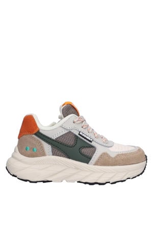 leren sneakers taupe