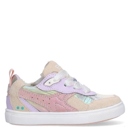 BunniesJR leren sneakers beige/lila Meisjes Leer - maat 26 afbeelding
