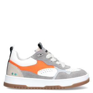 leren sneakers grijs