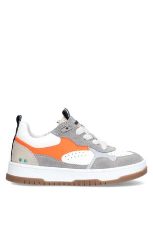 leren sneakers grijs