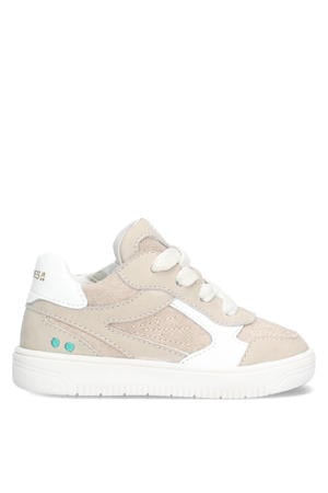 leren sneakers beige