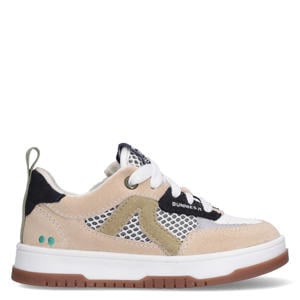 leren sneakers beige