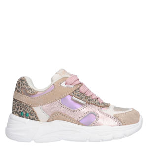 leren sneakers beige/multi